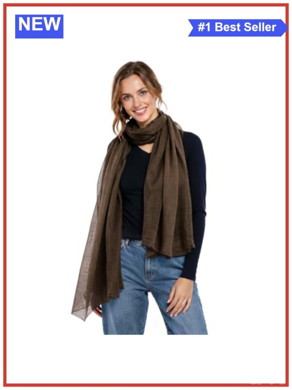 Lightweight Sheer Fringe Scarf Wrap Shawl Oversized 72x35
